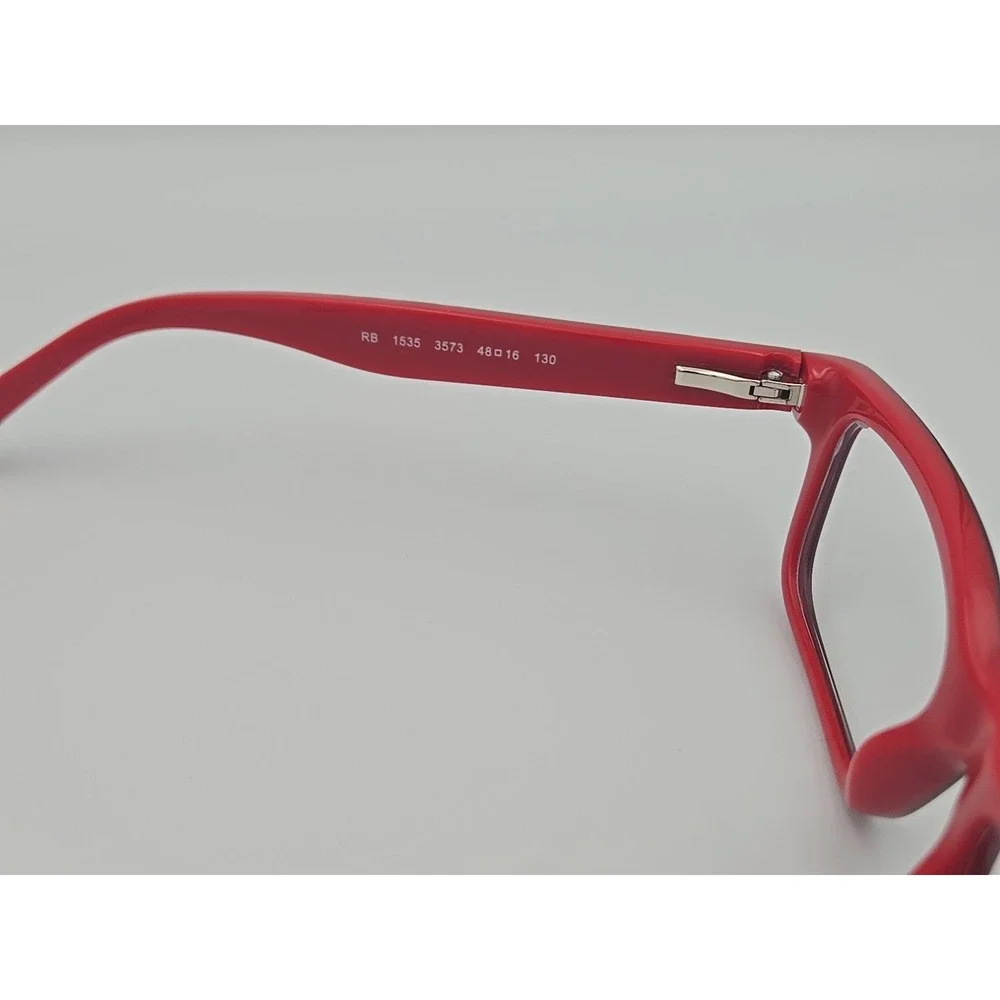 Ray Ban RB 1535 3573 48-16-130 Black/Red Plastic Full‎ Rim Eyeglasses KIDS